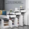 JHDXL Vertical Shoe Rack, Freestanding White Wooden Shoe Shelf, Stackable Boot & Shoe Storage, Organizer for Entryway, Closet, Dorm & Small Spaces(50 * 95cm/19.7 * 37.4in) view 3