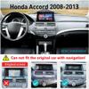 Car Stereo for Honda Accord 8th 2008-2013 with Wireless CarPlay Android Auto, 10.1 Inch Touchscreen Android 14 Double Din Car Radio Receiver Support GPS WiFi Bluetooth SWC BT FM Backup Camera 2G+32G view 3