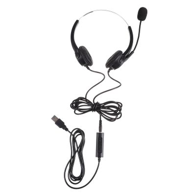 CIYODO USB Headset for Mobile Computer Comfortable Gaming for Meetings and Online Classes Material Play Design