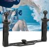 LOCADENCE Dual Grip Handheld Camera Stabilizer, 10.24 X 6.89 X 1.97Inch Aluminium Alloy Diving Flashlight Bracket, Underwater Sports Camera Holder view 2