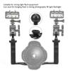 LOCADENCE Dual Grip Handheld Camera Stabilizer, 10.24 X 6.89 X 1.97Inch Aluminium Alloy Diving Flashlight Bracket, Underwater Sports Camera Holder view 4