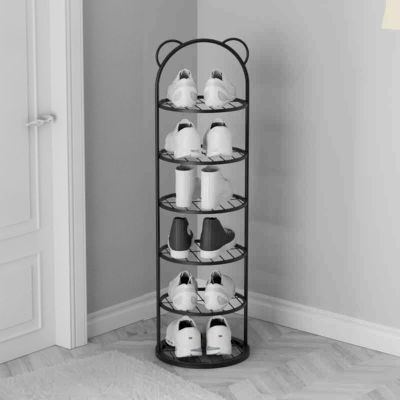JHDXL Shoe Rack Shoe Storage Shoe Organizer, Bedroom Metal Shoe Storage Cabinet, Metal Shoe Storage Set, Entryway, Garage, Vertical Shoe Cabinet(Black,93cm/36.6in)