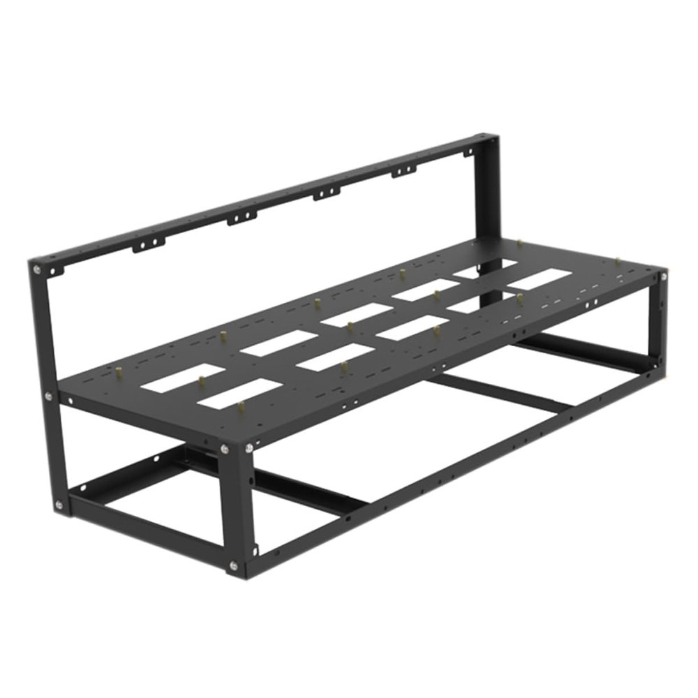 Angoily Direct-Plug Graphics Card Chassis Steel Mining Rig Frame Gaming Pc Case Open Air Design