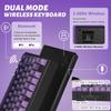 ATTACK SHARK M87 80% Wireless Gaming Keyboard,87 Keys Rainbow Lights TKL Mechanical Feeling SA PBT Keyboard for Mac/Win, Bluetooth 5.0/2.4Ghz Dual Mode Pc Keyboards for Office/Gaming Purple view 2