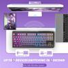ATTACK SHARK M87 80% Wireless Gaming Keyboard,87 Keys Rainbow Lights TKL Mechanical Feeling SA PBT Keyboard for Mac/Win, Bluetooth 5.0/2.4Ghz Dual Mode Pc Keyboards for Office/Gaming Purple view 3