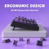 ATTACK SHARK M87 80% Wireless Gaming Keyboard,87 Keys Rainbow Lights TKL Mechanical Feeling SA PBT Keyboard for Mac/Win, Bluetooth 5.0/2.4Ghz Dual Mode Pc Keyboards for Office/Gaming Purple view 4