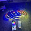 6PCS 69'' Rainbow - Hued Dream Color Chasing RGB LED Speaker Rings Lights | Spacer Ring Light Kit for All Vehicles | Bluetooth/Remote Ctrl view 1