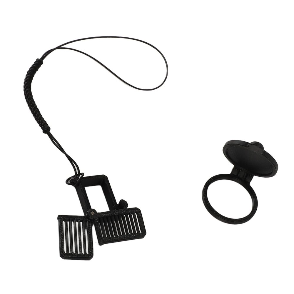 Camera Shutter ButtonCap with Anti Loss Rope & Exposure Compensation Controller, Anti Mistouch Shutter Buttons Protective Cover Camera Accessories for Wide 400 (Black)