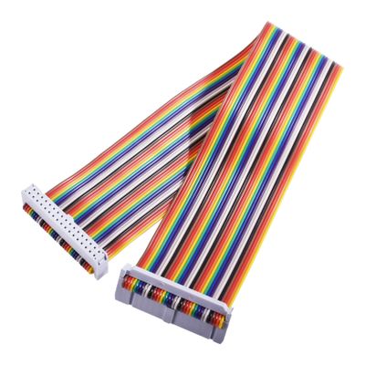 FOCMKEAS IDC 34 Pin Flat Rainbow Ribbon Cable, 30cm 2.54mm Pitch