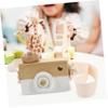 Kisangel 2pcs Wooden Camera Playthings for Boys and Girls Creative Educational Decor for Birthdays and Holidays Smooth Craftsmanship White and view 4