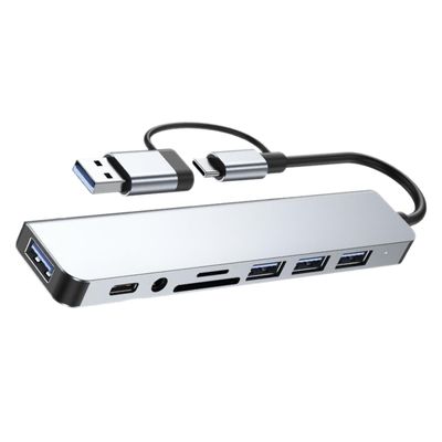 COHEALI Compact USB Hub 7-Port Adapter -c USB 3.0/2.0 Fast Data Transfer for Laptop