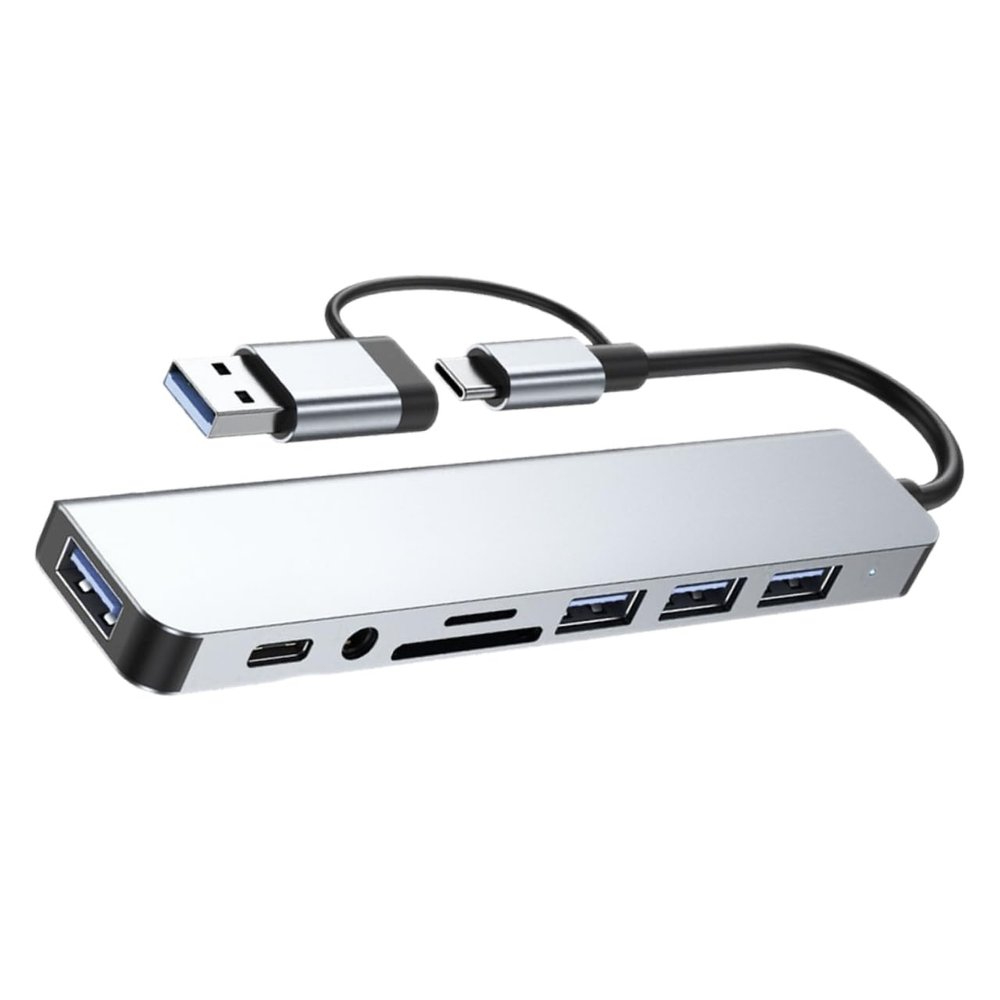COHEALI Compact USB Hub 7-Port Adapter -c USB 3.0/2.0 Fast Data Transfer for Laptop