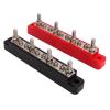 1 Pair Power Distribution Block 10 Terminal 48V 150A M6 Stud M4 Screw Bus Bar for Car Boat (4PCS M6 Studs, 6PCS M4 Screw) view 1