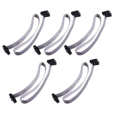 FOCMKEAS 5 Pcs IDC 8 Pin Flat Ribbon Cable, 30cm 2.54mm Pitch