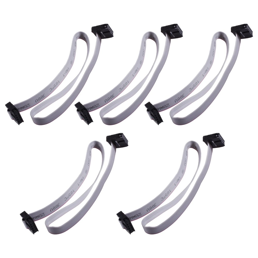 FOCMKEAS 5 Pcs IDC 8 Pin Flat Ribbon Cable, 30cm 2.54mm Pitch
