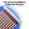 FOCMKEAS IDC 50 Pin Flat Rainbow Ribbon Cable, 30cm 2.54mm Pitch view 4