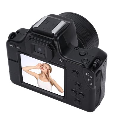 48MP 2K Digital Camera with Double Lens, 16X Zoom Portable Travel Camera for Photography, 2 Inch Screen, Built in Filters, Compact Small Cameras for Photography (Black)