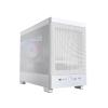 XLTFUC Mid-Tower M-ATX, ITX Computer Case, Tempered Glass Side Panel, Grid Front Panel Vertical GPU Bracket(White) view 1