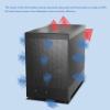XLTFUC Mid-Tower M-ATX, ITX Computer Case, Tempered Glass Side Panel, Grid Front Panel Vertical GPU Bracket(White) view 2