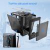 XLTFUC Mid-Tower M-ATX, ITX Computer Case, Tempered Glass Side Panel, Grid Front Panel Vertical GPU Bracket(White) view 3