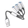 DOITOOL USB 3 Way Splitter High Speed USB Hub 1 to 3 Port Portable for Flash Drive view 1