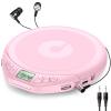 Gueray Portable CD Player with Earphones,CD Discman for Car Home with Anti-Skip Shockproof Protection,Personal CD Music Player with LCD Display Support PROG Memory Function view 1