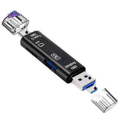 5 in 1 Usab 2.0 Type C/usab/Micro Usab/tf/sd Memory Card Reader OTG Adapter for Mobile Phone Tool New 2025 Arrival High Reliable Electronic Component, Precision, Stable Performance