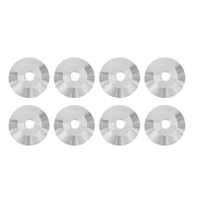 DIYEAH Heavy-Duty Carbon Steel Speaker Base 8PCS Silver Speaker Spike Pad for Isolation and Stability Compatible Amplifiers and Turntables