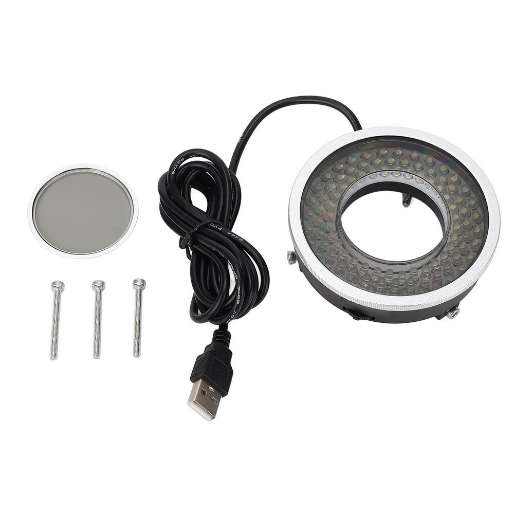 Microscope LED Lights, Microscope Polarized LED Lights, Polarized Led Lights, 96 Beads, Circle Glareproof Lights, for Industrial Digital Camera