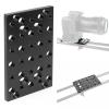 Multi-Hole Cheese Easy Plate Aluminum Alloy Cheese Plate Extension Plate for Shot Rods DSLR Accessory view 2