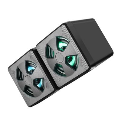 CAXUSD 2pcs Portable Mini Speaker Gaming Speaker Surround Sound Stereo Sound Volume Control RGB Led Compact Desktop External