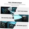 CAXUSD 2pcs Portable Mini Speaker Gaming Speaker Surround Sound Stereo Sound Volume Control RGB Led Compact Desktop External view 3