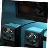 CAXUSD 2pcs Portable Mini Speaker Gaming Speaker Surround Sound Stereo Sound Volume Control RGB Led Compact Desktop External view 4