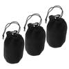 POPETPOP 3pcs Waterproof Camera Lens Pouch Set for DSLR Travel Lens Storage Bags Drawstring Closure Compact Case for Outdoor Photography view 1