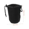 POPETPOP 3pcs Waterproof Camera Lens Pouch Set for DSLR Travel Lens Storage Bags Drawstring Closure Compact Case for Outdoor Photography view 2