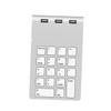 jojofuny Zinc Alloy USB Numeric Keypad 18 Keys Silver Portable USB Hub for Laptop and Desktop Users for Data Entry and Accounting view 1