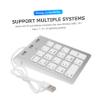 jojofuny Zinc Alloy USB Numeric Keypad 18 Keys Silver Portable USB Hub for Laptop and Desktop Users for Data Entry and Accounting view 3
