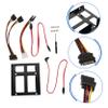 Balacoo 1set Ssd Hard Drive Mounting Bracket Kit Easy Installation Compatibility Drives Includes Power and Data Cables for Desktop Use view 2