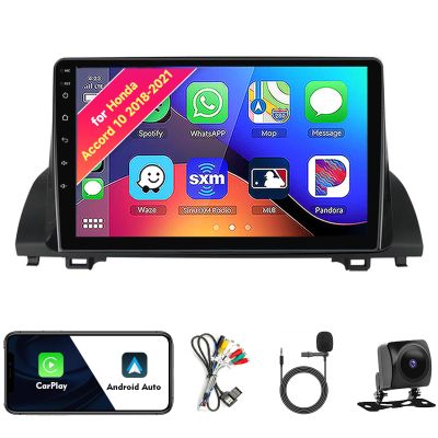 Car Radio Stereo for Honda Accord 10 2018-2021, Android 13, 10.1" IPS Touch Screen Upgrade Dash Kit with CarPlay & Android Auto, GPS Navigation DSP SWC 5G WiFi Camera 8CORE 8+128GB