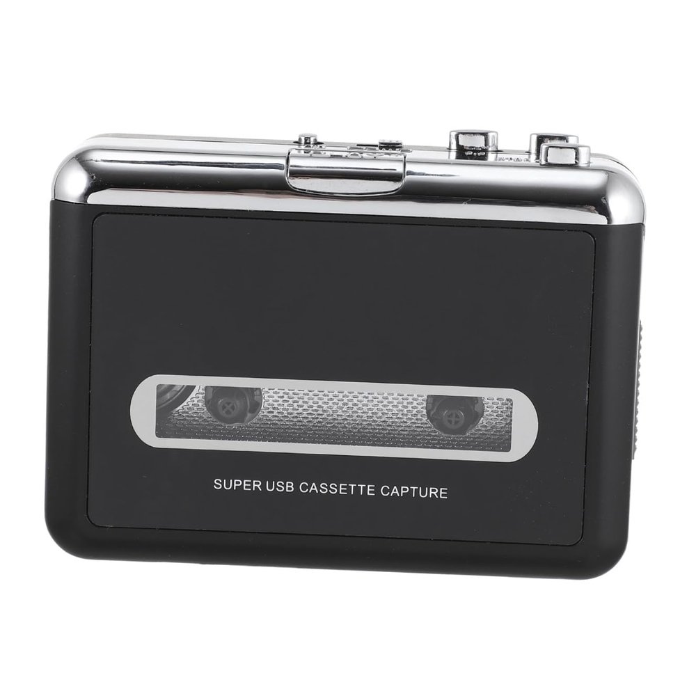 POPETPOP USB Cassette Music Player Built-in Speaker Tape to MP3 Converter for Laptops Portable Cassette Player for Retro Music Lovers