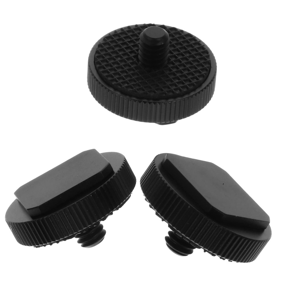DIYEAH 3 PCS 1/4 inch Tripod Screw Adapter for DSLR Cameras Hot Shoe Mounts Compatible and Olympus Sturdy Metal Construction for Photography and Video Rigging