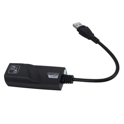 HOMSFOU 1000m USB Ethernet Adapter Network Card Gigabit Ethernet Adapter for Easy to Install Black