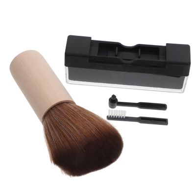 Gadpiparty 1set Vinyl Record Cleaning Kit -Static Brush Set with Wooden Handle for Turntable Maintenance Gently Removes Dust and Grime for Enhanced Playback Quality