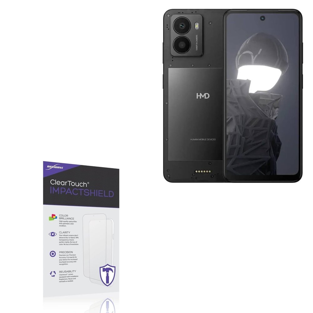 BoxWave Screen Protector Compatible with HMD Fusion 128GB - ClearTouch ImpactShield (2-Pack), Impenetrable Screen Protector Flexible Film