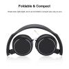 Luqeeg Compact Foldable Studio Headphones, Rotatable Ear Cup, Adjustable Headband, Material, Skin Friendly Ear Muffs, Compatible with Smartphones, for Music and Movies, view 2
