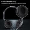 Luqeeg Compact Foldable Studio Headphones, Rotatable Ear Cup, Adjustable Headband, Material, Skin Friendly Ear Muffs, Compatible with Smartphones, for Music and Movies, view 3