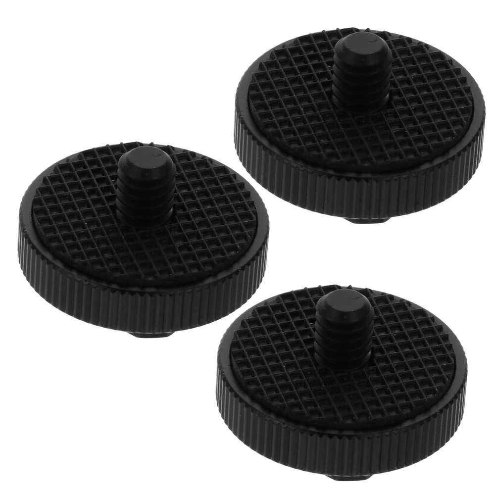 3PCS Hot Shoe Mount Adapter Set for DSLR Cameras 1/4 Inch Metal Cold Shoe Flash Bracket Compatible Camera Tripods and Lighting Equipment