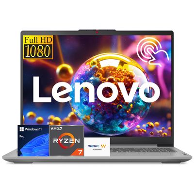Lenovo IdeaPad Slim 3 Touchscreen Business Laptop, Ryzen 7 5825U Processor (Beats i7-1355U), 15.6" FHD LED Display, 16GB RAM, 1TB PCIe SSD, SD Card Reader, WiFi 6, Windows 11, WOWPC USB, no Mouse