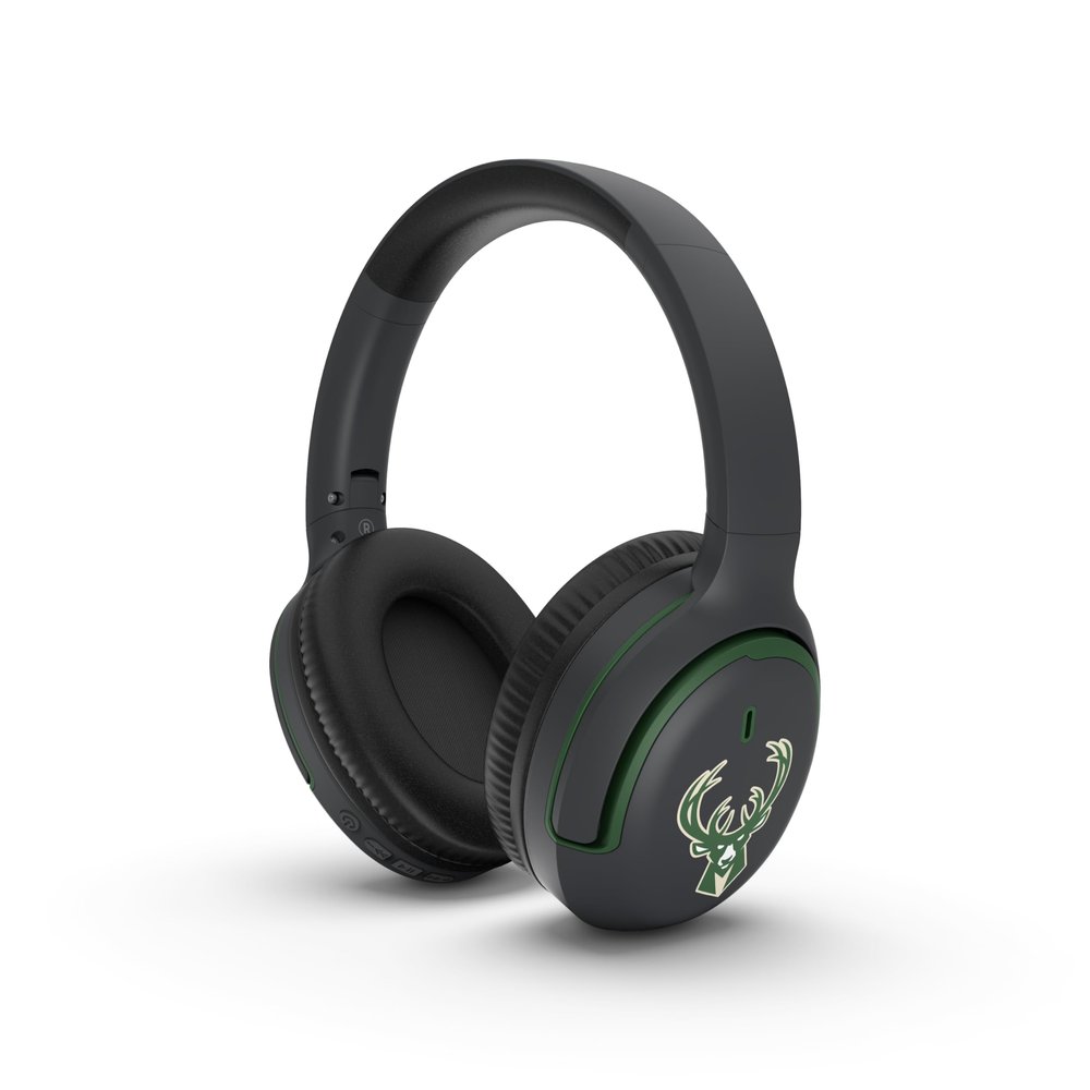 SOAR NBA Active Noise Cancelling Over The Ear Headphones, Milwaukee Bucks