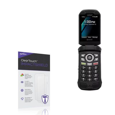 BoxWave Screen Protector Compatible with Kyocera DuraXV Extreme+ - ClearTouch ImpactShield (2-Pack), Impenetrable Screen Protector Flexible Film